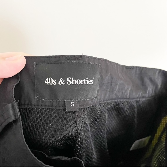 40s & Shorties Color Block Nylon Cargo Pants Utility Green Purple Black Moto - Picture 9 of 11